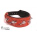 Avalon - QUEST - Collar med spisse nagler og strass - Rød og sort Avalon - QUEST - Collar med spisse nagler og strass - Rød og sort