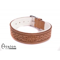 Avalon - JOURNEY - Collar med Nydelig Mønster - Brunt og Hvitt