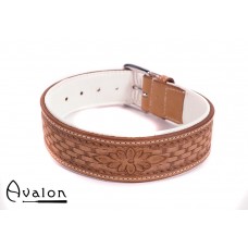 Avalon - JOURNEY - Collar med Nydelig Mønster - Brunt og Hvitt