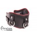 Avalon - CONQUER - Collar med god polstring, Svart og Rødt 