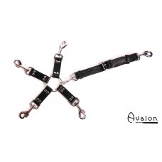 Avalon - SACRED - Hog-tie-sett med 5 deler - Sort