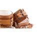 Avalon - LUST - Collar og Cuffs, 5 deler, Brunt og Hvitt