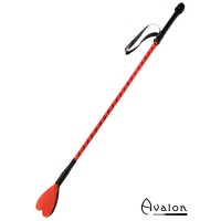 Avalon - COURAGE - Ridepisk med Hjerteflipp - Rød 