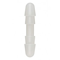 Doc Johnson - Vac-U-Lock - Frosted Dobbelplugg - Hvit