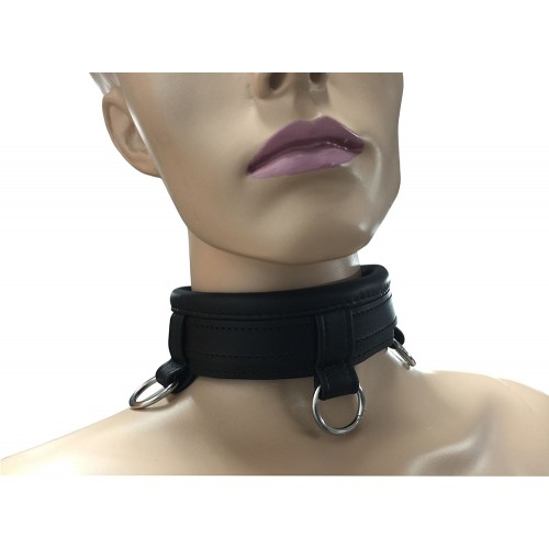 Kiotos - Collar av Lær med O-ringer Kiotos - Collar av Lær med O-ringer