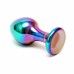 Sensual Glass Melany - Regnbuefarget Buttplug av Glass