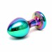 Sensual Glass Melany - Regnbuefarget Buttplug av Glass