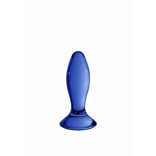 Chrystalino Follower - Blå glass buttplug Chrystalino Follower - Blå glass buttplug
