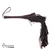Avalon - CHIMERA - Sort Lærflogger med graderte Loopstrimler
