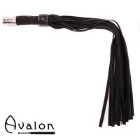 Avalon - ARRAN - Svart Lærflogger med Metall på Håndtaket
