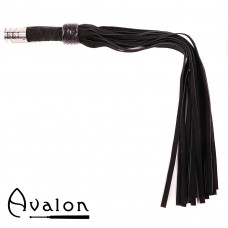 Avalon - ARRAN - Svart Lærflogger med Metall på Håndtaket