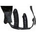 ZADO - Leather String - Strap-on lærtruse med tre dildoer ZADO - Leather String - Strap-on lærtruse med tre dildoer