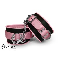 Avalon - ALCHEMY - Polstrede Fotcuffs - Lys Rosa og sort