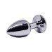 BQS - Buttplug i metall med Krystall - Blå - Small