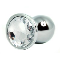 BQS - Tung Metallplug med Klar Krystall - Large - 340g