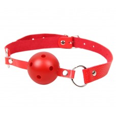 BQS - Ballgag med pustehull - Rød