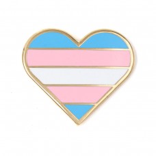 Pride pin - Trans Flag Heart Pin - 1stk