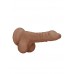 RealRock - Dildo med pung - 7" / 17 cm - Tan RealRock - Dildo med pung - 7" / 17 cm - Tan
