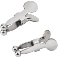 BQS - Brystklyper med kuler - Sølv 