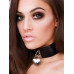 Kinky Diva - Collar med Hjertelås - Sort Kinky Diva - Collar med Hjertelås - Sort