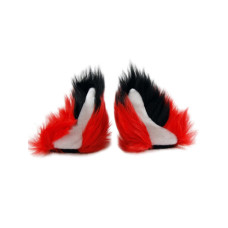 BQS - Ører - Rød og sort 