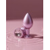 BQS - Rosa buttplug med rosa krystall - Small