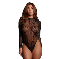 Le Désir – Leopardmønstret body med åpent skritt - One size