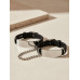 BQS - Trollbundet - Armbånd cuffs - Sort og sølv