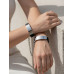 BQS - Trollbundet - Armbånd cuffs - Sort og sølv