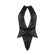 Gnist Undertøy - Halterneck Body med Blonder – Sort