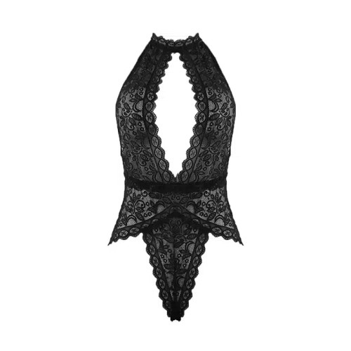 Gnist Undertøy - Halterneck Body med Blonder – Sort Gnist Undertøy - Halterneck Body med Blonder – Sort