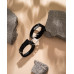 Crave - ICON cuff - Armbånd og cuffs i lær - Sort og sølv 