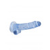 Realrock – Crystal Clear – Realistisk Dildo med Pung – Blå - 17 cm Realrock – Crystal Clear – Realistisk Dildo med Pung – Blå - 17 cm