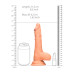 Realrock - Dildo med pung - 8inch/21,8 cm - Lys hudfarge Realrock - Dildo med pung - 8inch/21,8 cm - Lys hudfarge