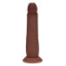 Realrock - Dual density sliding skin - Dildo i silikon - 8"/21cm - Brun