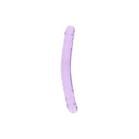 Realrock – Crystal Clear – realistisk Dobbeldildo – Lilla - 34 cm