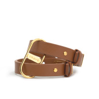 Crave - ICON cuff - Armbånd og cuffs i lær - Brun og Gull