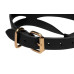 Master Series - Bondage Baddie Collar With O-ring - Sort/Gull Master Series - Bondage Baddie Collar With O-ring - Sort/Gull