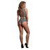 Le Desir - Key-Hole Fishnet Undertøysett - XS-XL - Blå Le Desir - Key-Hole Fishnet Undertøysett - XS-XL - Blå