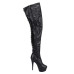 Erogance - Lårhøye Boots - D3063 - Sort Erogance - Lårhøye Boots - D3063 - Sort