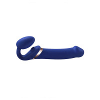 Strap-on-Me - Stroppeløs Strap On med Vibrasjoner og Slikkefunksjon - XL - Blå