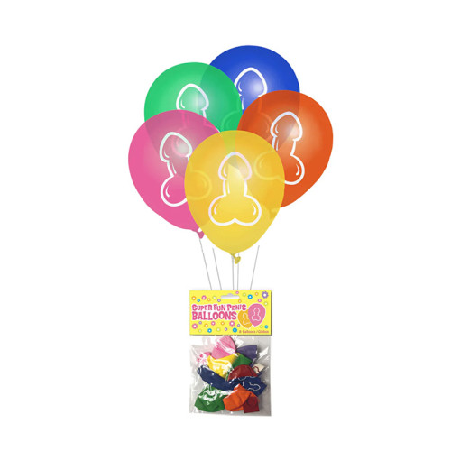 LITTLE GENIE - Super Fun Penis - Balloons - 8 pk ballonger - Farger LITTLE GENIE - Super Fun Penis - Balloons - 8 pk ballonger - Farger