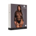 Le Desir - Shimmer body med PU harness Queen Size (XL-4XL)