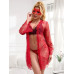 Gnist - Luksuriøs Kimono - Blonder - Rød Gnist - Luksuriøs Kimono - Blonder - Rød