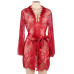 Gnist - Luksuriøs Kimono - Blonder - Rød Gnist - Luksuriøs Kimono - Blonder - Rød