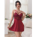 Gnist - Babydoll med stropper - burgunder Gnist - Babydoll med stropper - burgunder