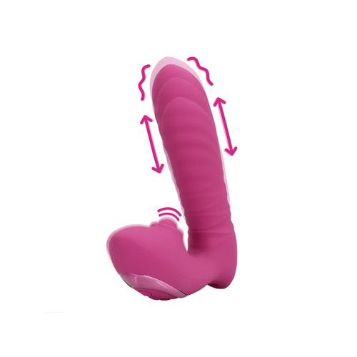 Loveline - Thrusting og tapping vibrator - Rosa Loveline - Thrusting og tapping vibrator - Rosa