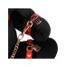 S-line - Bondage Rabbit Bamse - Large - Sort og Rød