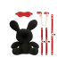 S-line - Bondage Rabbit Bamse - Large - Sort og Rød